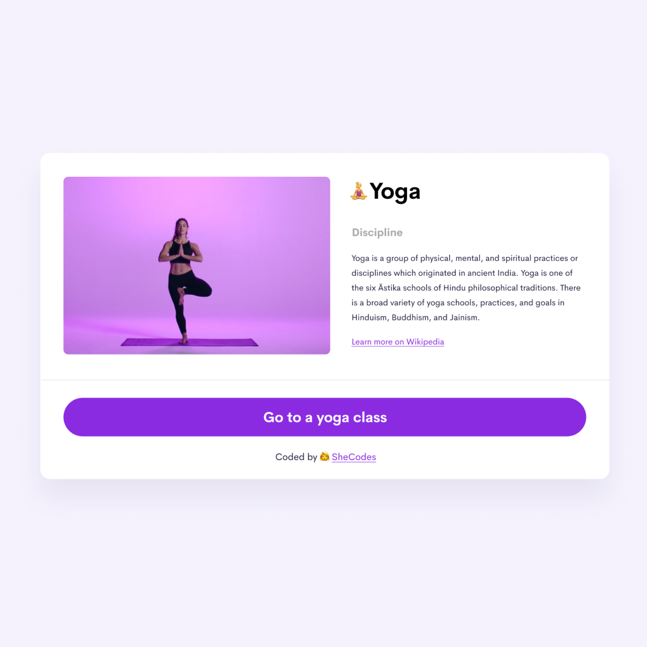 Yoga app project
